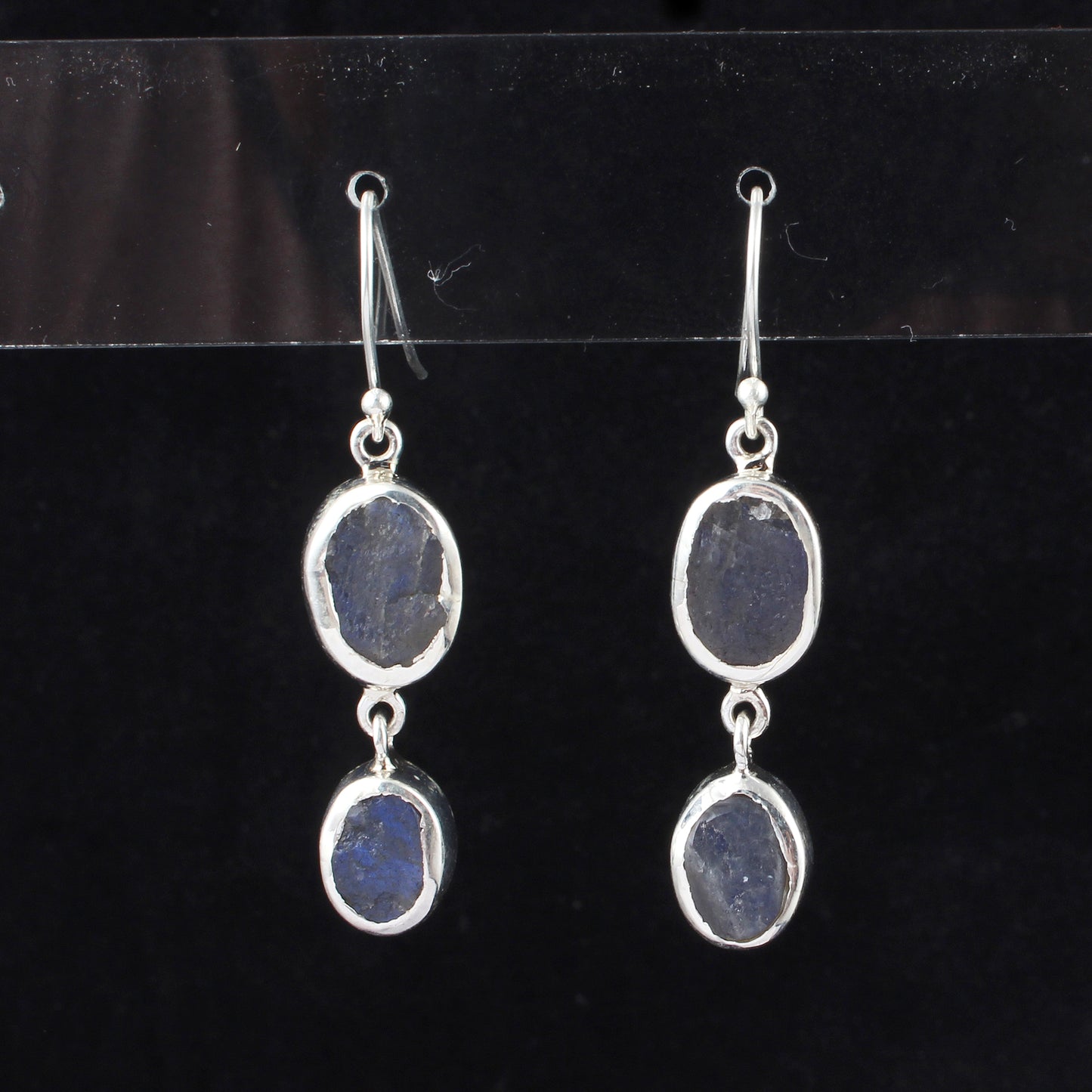 Rough Labradorite Earrings 925 Sterling Silver Natural Gemstone Earrings Handmade Dangle Drop Crystal Jewelry
