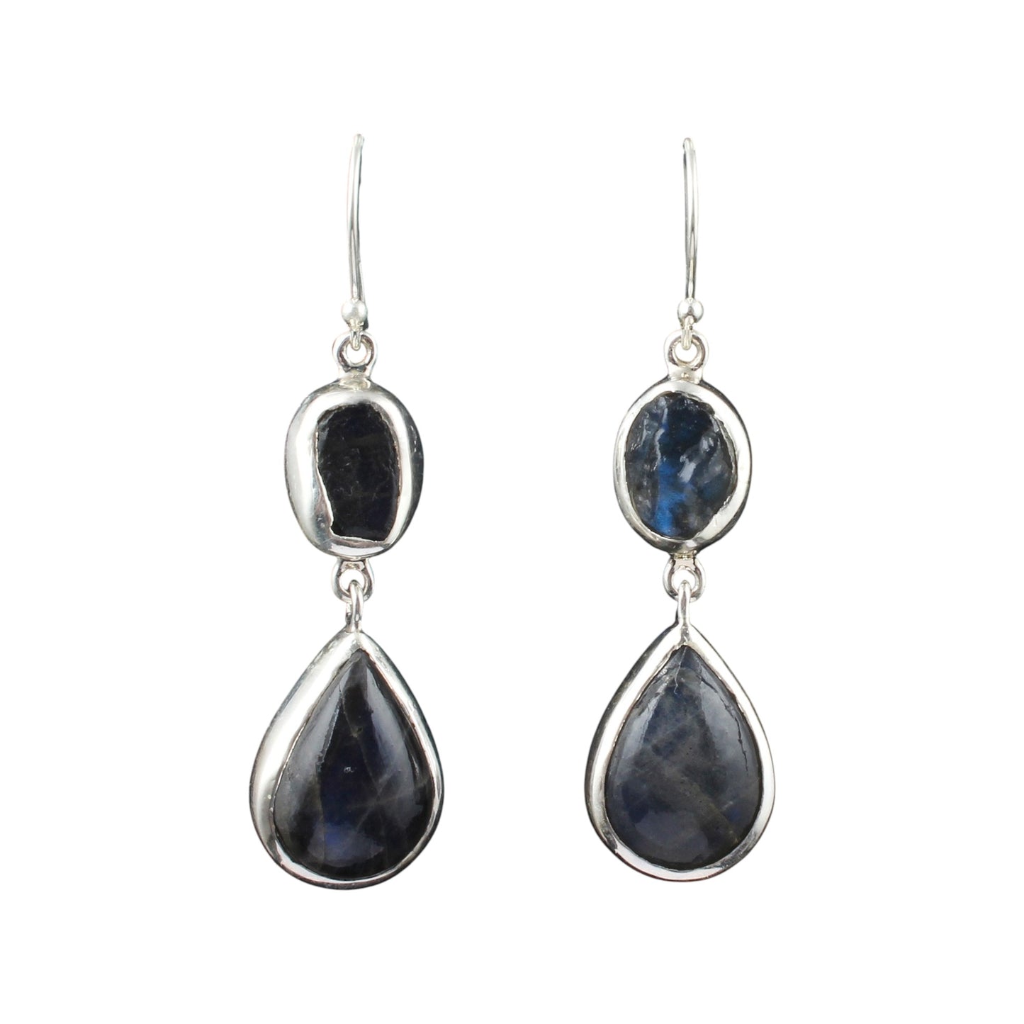 Labradorite Earrings 925 Sterling Silver Natural Gemstone Earrings Handmade Dangle Drop Healing Crystal Jewelry