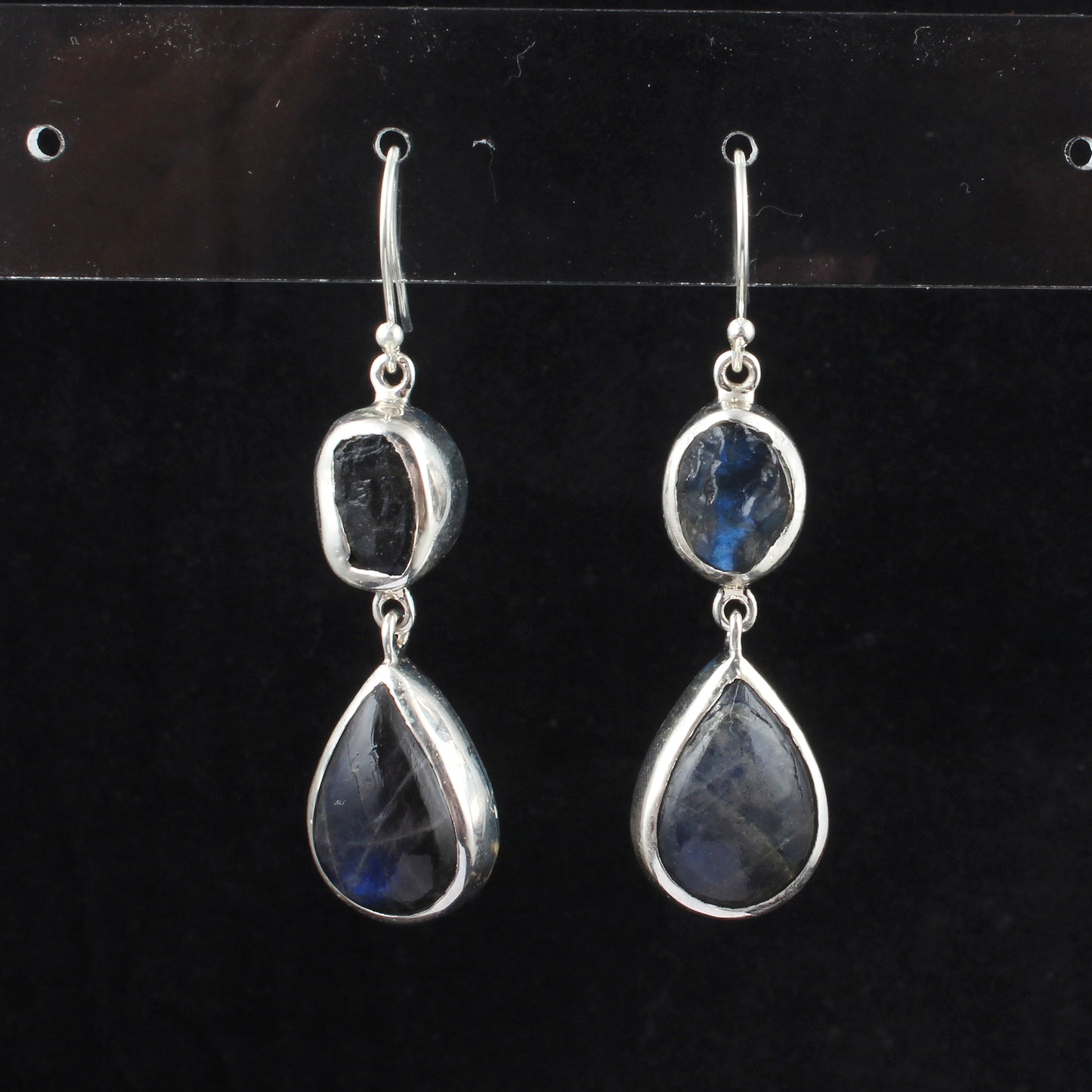 Labradorite Earrings 925 Sterling Silver Natural Gemstone Earrings Handmade Dangle Drop Healing Crystal Jewelry