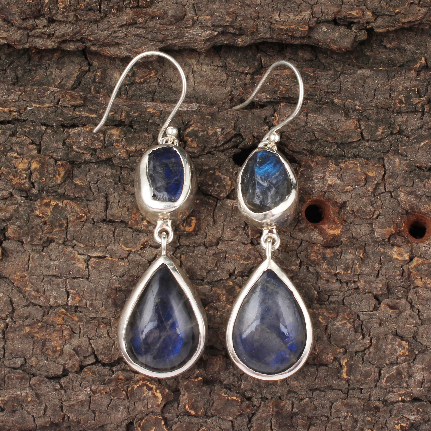 Labradorite Earrings 925 Sterling Silver Natural Gemstone Earrings Handmade Dangle Drop Healing Crystal Jewelry