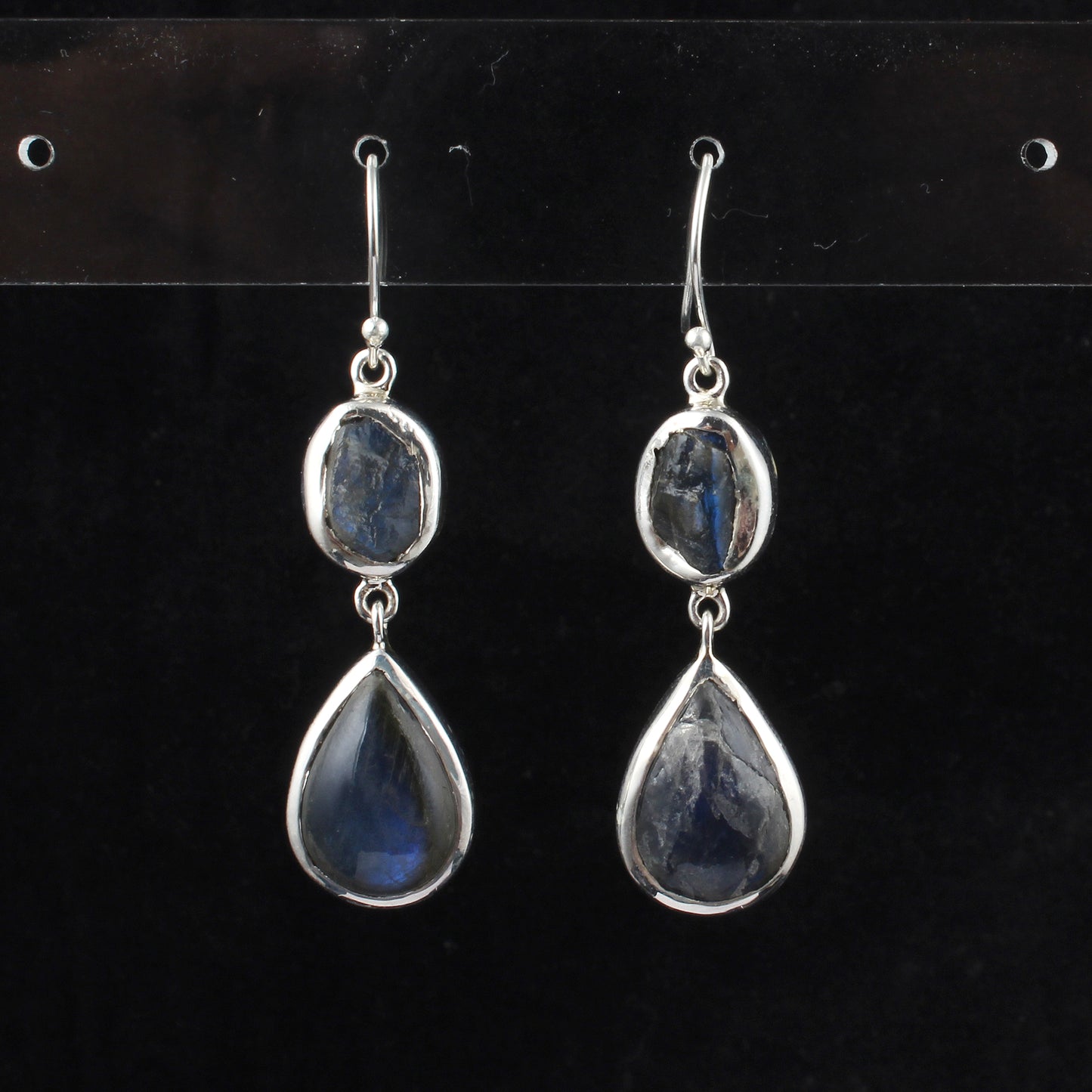 Labradorite Earrings 925 Sterling Silver Natural Gemstone Earrings Handmade Dangle Drop Healing Crystal Earrings