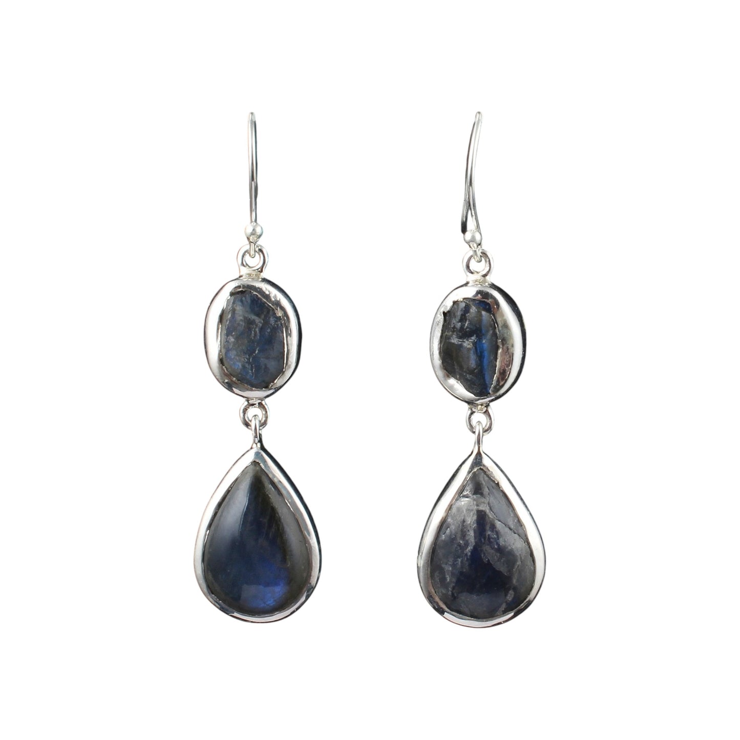 Labradorite Earrings 925 Sterling Silver Natural Gemstone Earrings Handmade Dangle Drop Healing Crystal Earrings