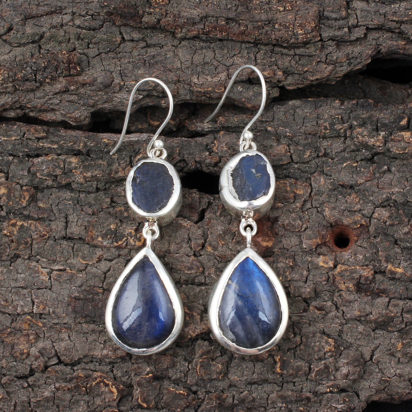 Natural Labradorite Earrings 925 Sterling Silver Gemstone Earrings Handmade Dangle Drop Healing Crystal Jewelry