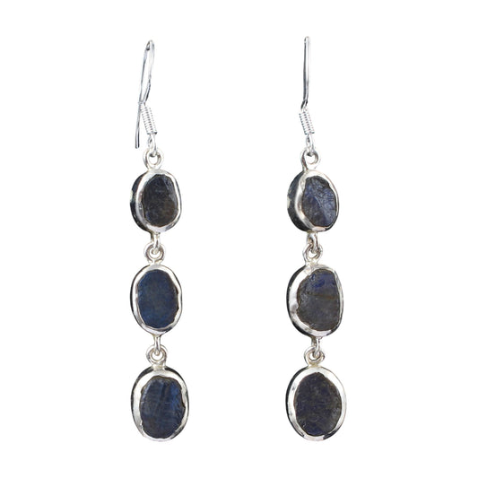 Trio Labradorite Earrings 925 Sterling Silver Natural Gemstone Earrings Handmade Dangle Drop Jewelry