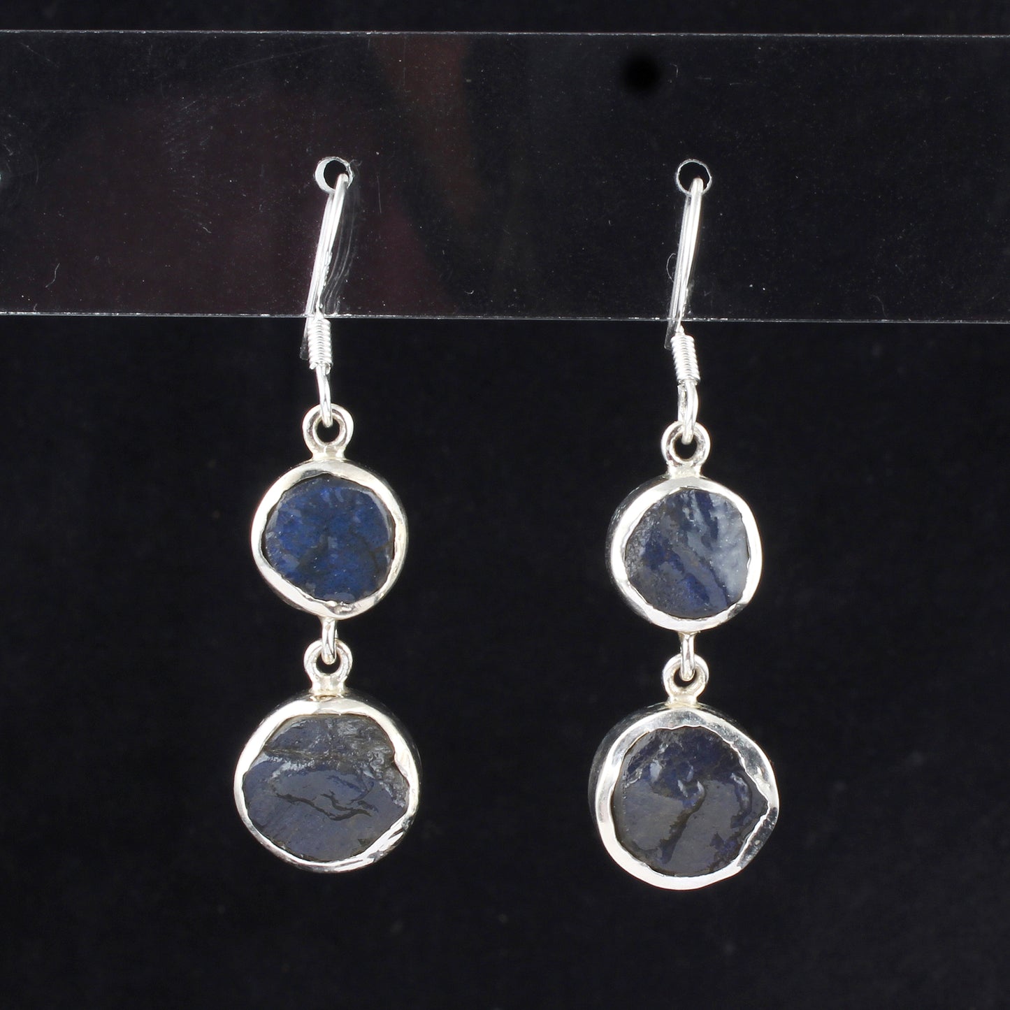 Rough Labradorite Earrings 925 Sterling Silver Natural Gemstone Earrings Handmade Dangle Drops Jewelry