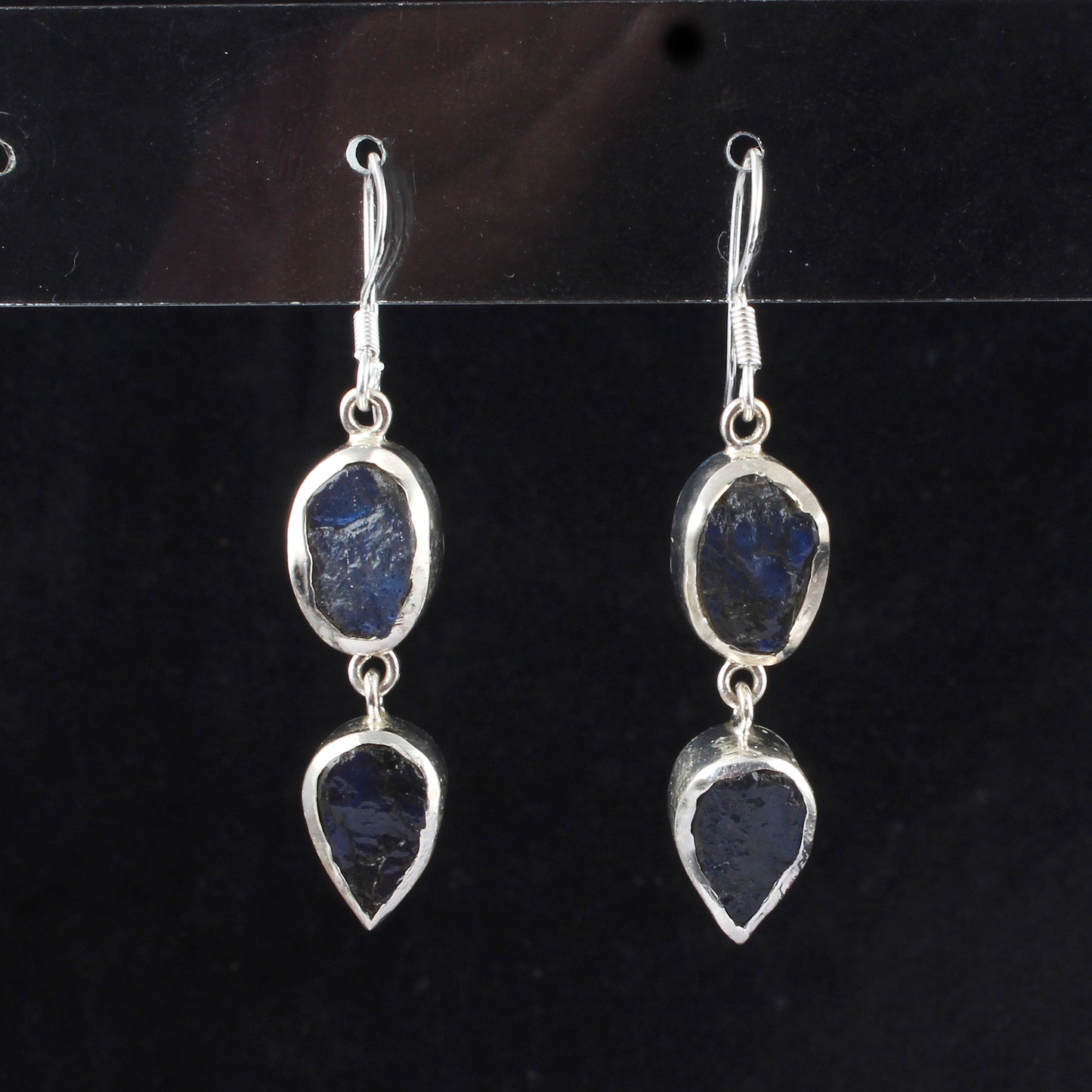 Raw Labradorite Earrings 925 Sterling Silver Natural Gemstone Earrings Handmade Dangle Drop Crystal Jewelry