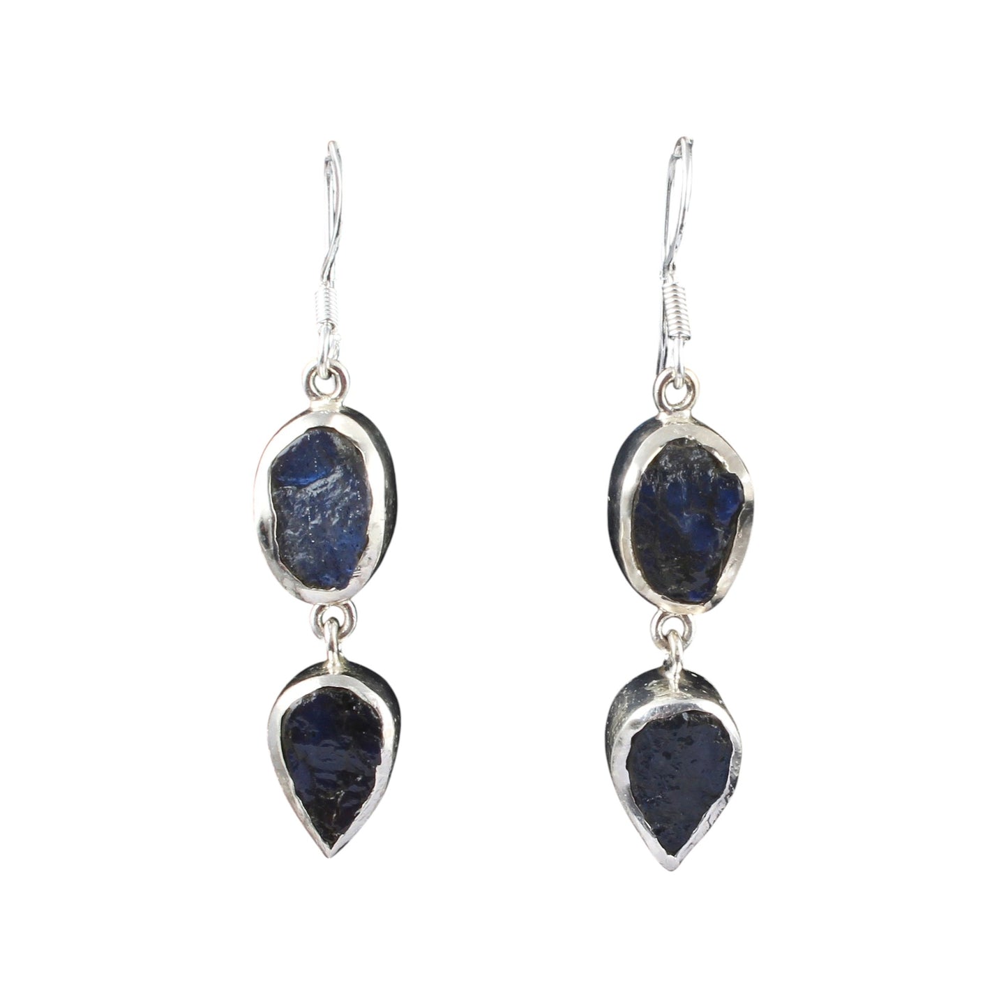 Raw Labradorite Earrings 925 Sterling Silver Natural Gemstone Earrings Handmade Dangle Drop Crystal Jewelry