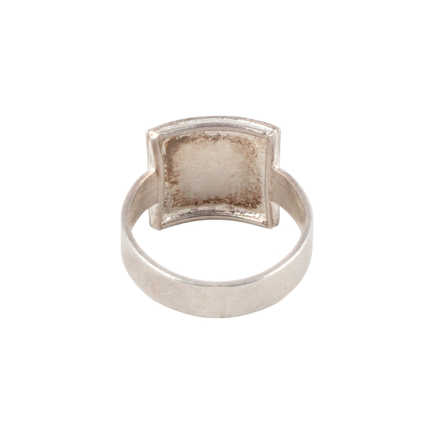 Designer Square Shape Enamel Ring Handmade 925 Solid Sterling Silver Enamel Ring Size 7.25 USA