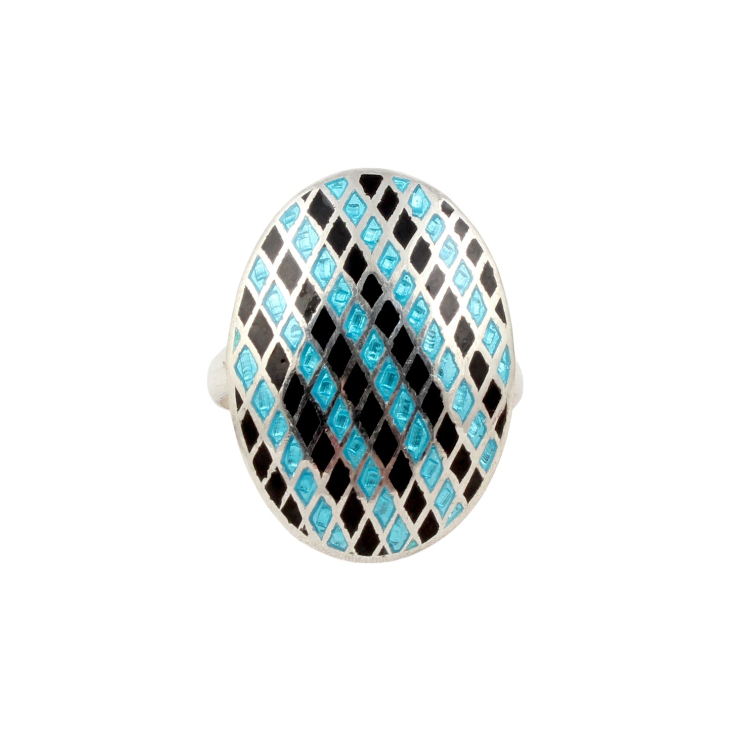 925 Solid Sterling Silver Enamel Ring Birthday Gift For Her Wedding Gift Ring Size 9 USA