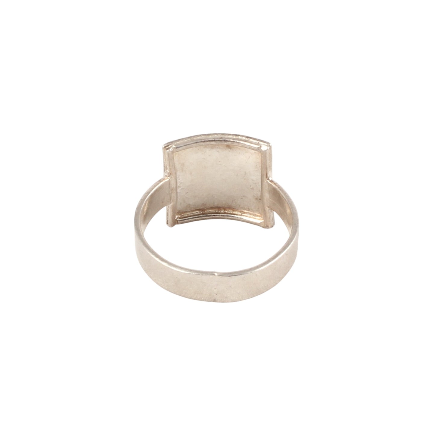 Designer Square Shape Enamel Rings Handmade 925 Solid Sterling Silver Enamel Ring Size 7.5 USA