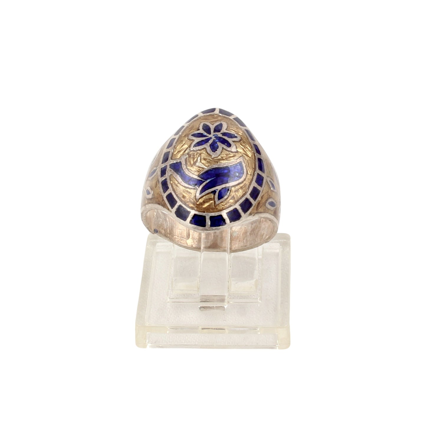 Sparrow Enamel Ring Handmade 925 Solid Sterling Silver Designer Ring Size 7.5 USA