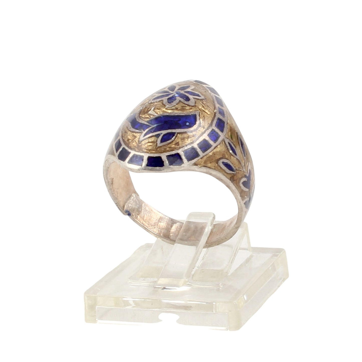 Sparrow Enamel Ring Handmade 925 Solid Sterling Silver Designer Ring Size 7.5 USA