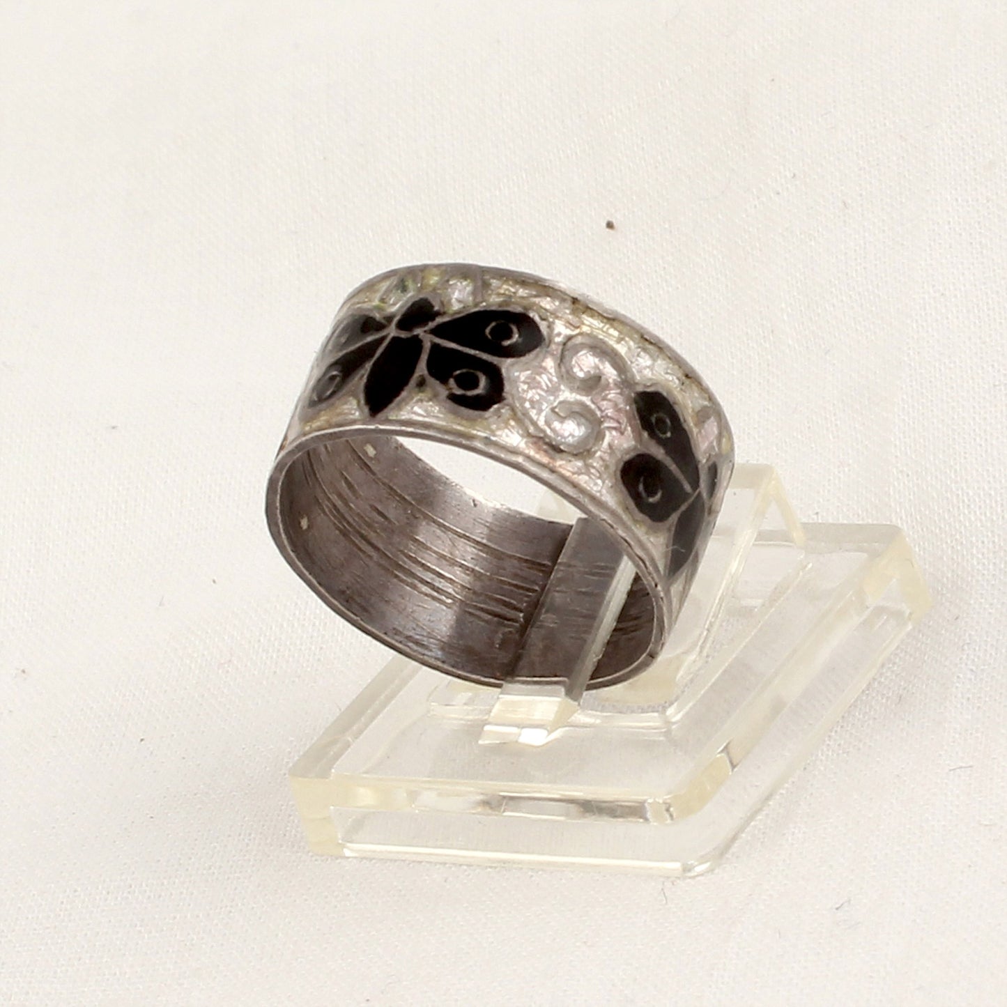 Butterfly Enamel Ring Handmade 925 Solid Sterling Silver Designer Band Ring Size 7 USA