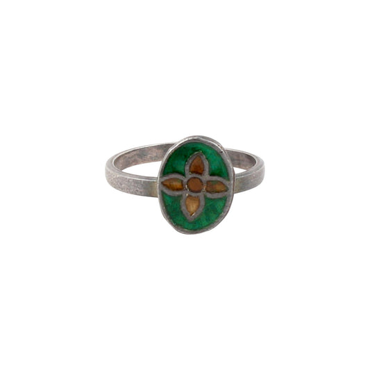 Designer Enamel Adjustable Ring Handmade 925 Solid Sterling Silver Band Ring
