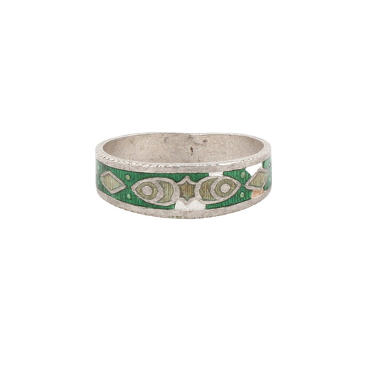 Fish Enamel Band Ring Handmade 925 Solid Sterling Silver Designer Ring Size 12 USA