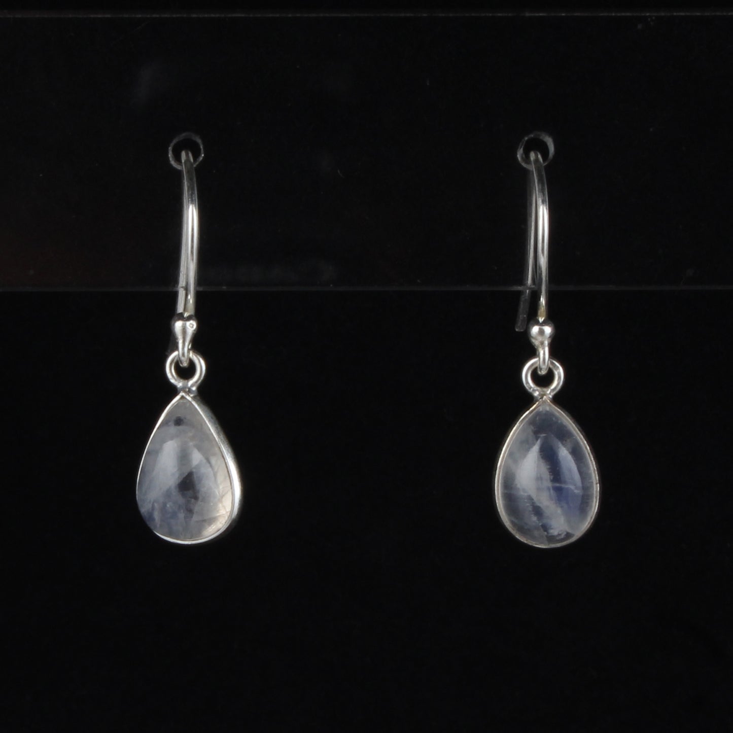 Natural Pear Rainbow Moonstone Earrings 925 Sterling Silver Earrings Handmade Dangle White Rainbow Earrings