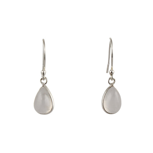 Natural Pear Rainbow Moonstone Earrings 925 Sterling Silver Earrings Handmade Dangle White Rainbow Earrings