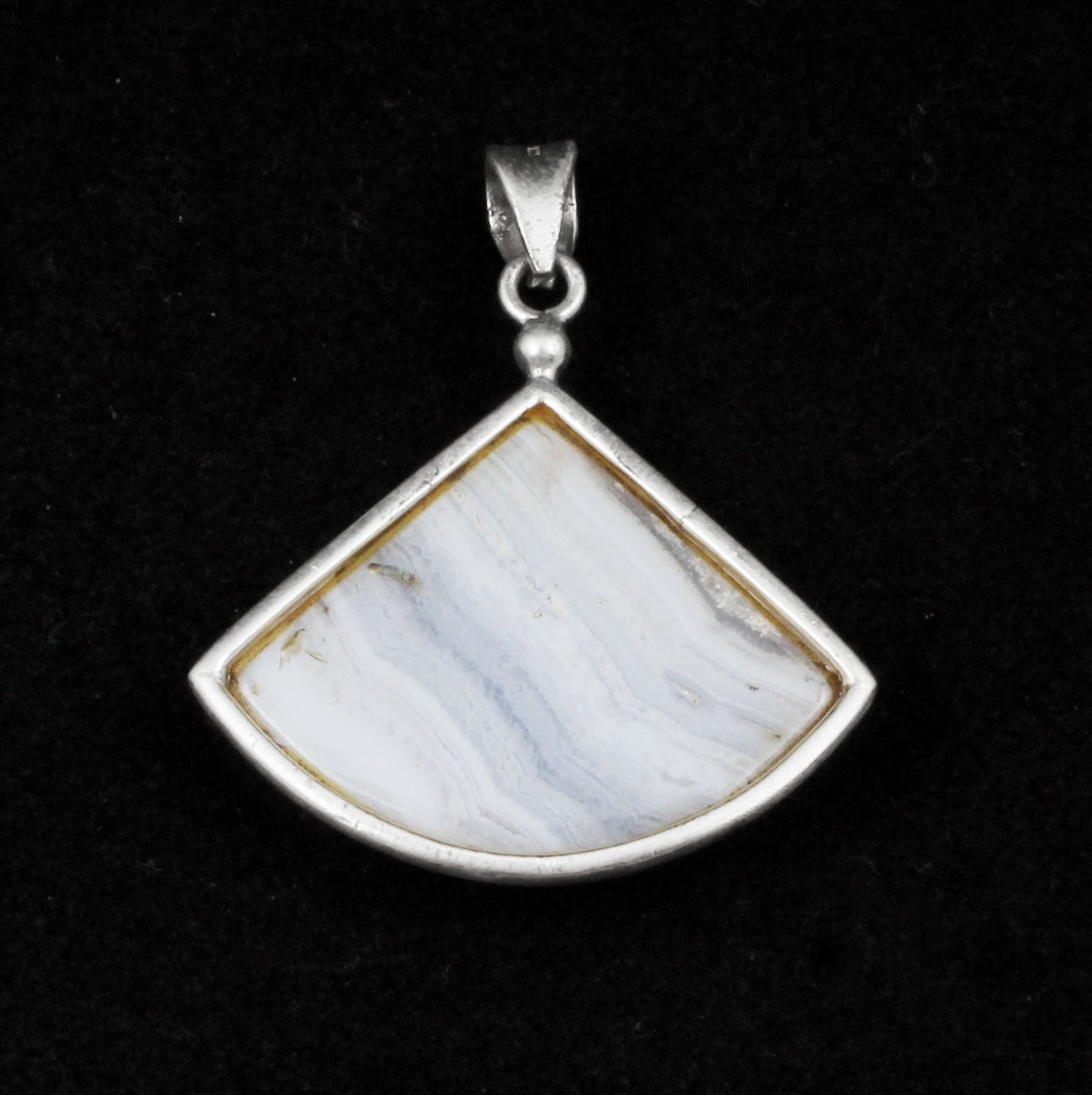 Blue Lace Agate  Sterling Silver Pendant