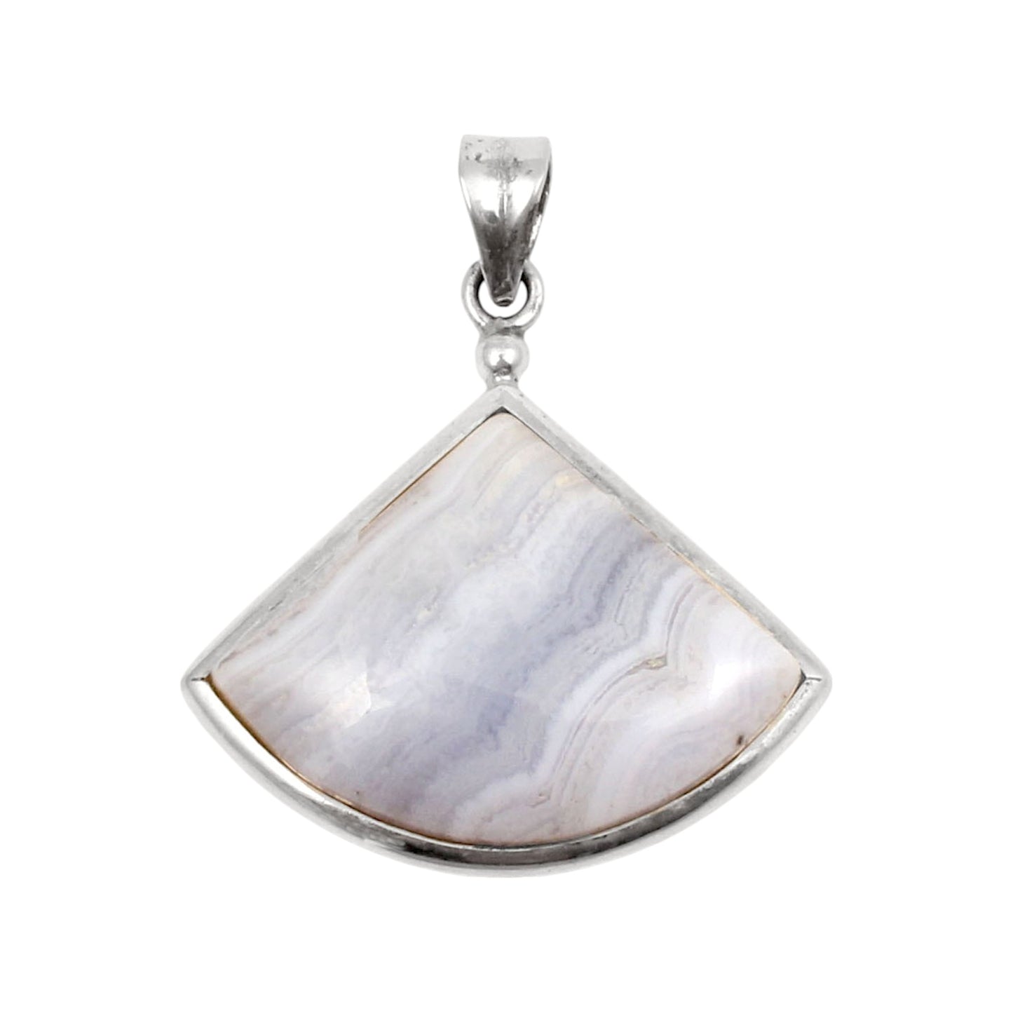 Blue Lace Agate Pendant Handcrafted 925 Sterling Silver Natural Gemstone Pendant Jewelry