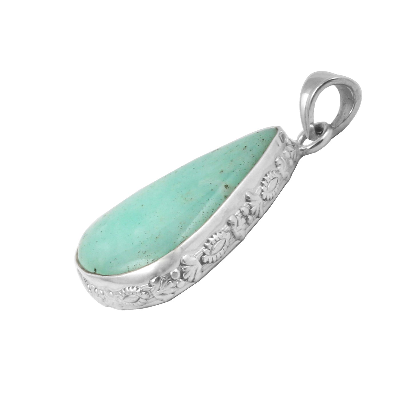 Chrysoprase Sterling Silver Pendant