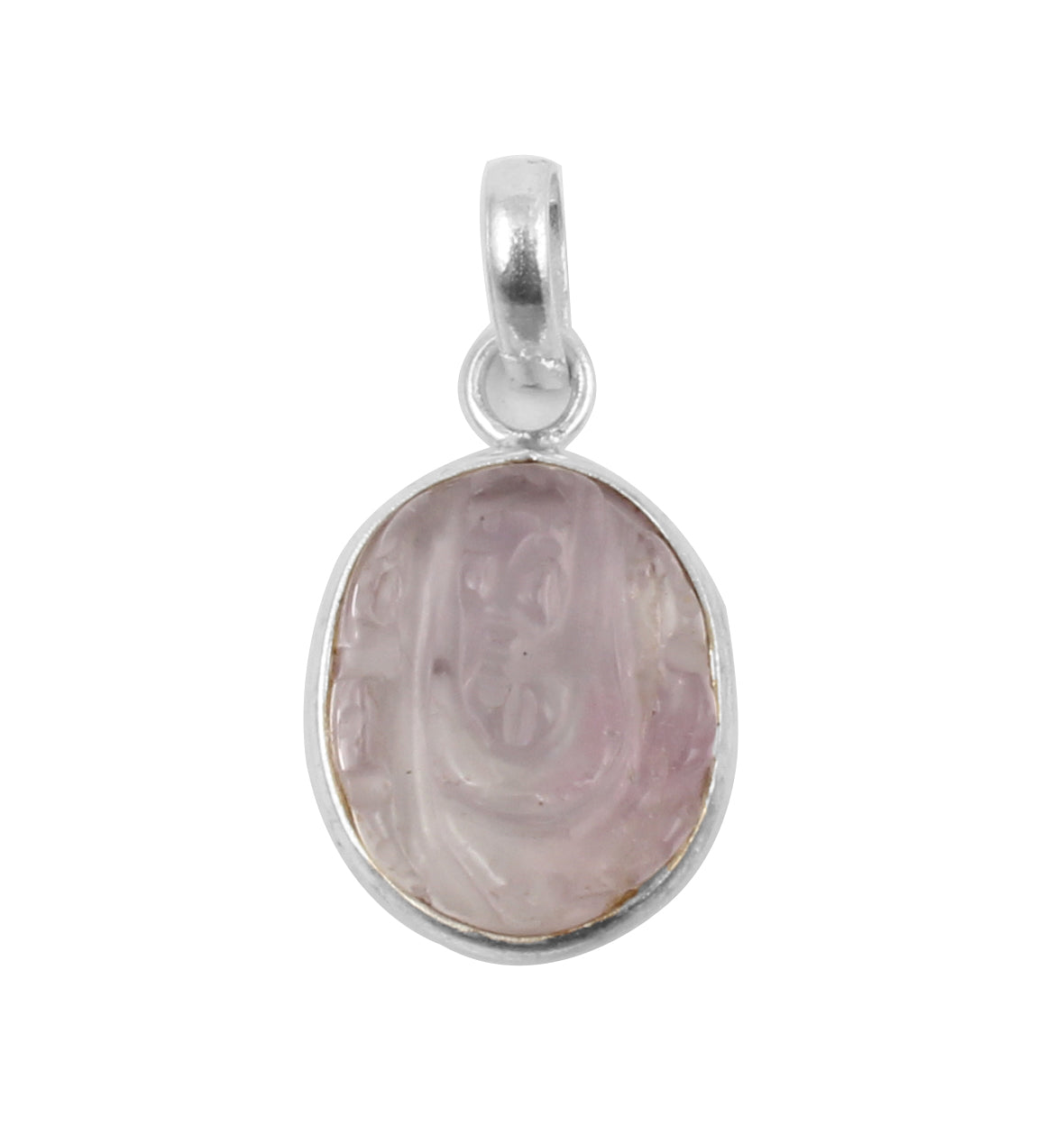 Crystal Ganesh Sterling Silver Pendant