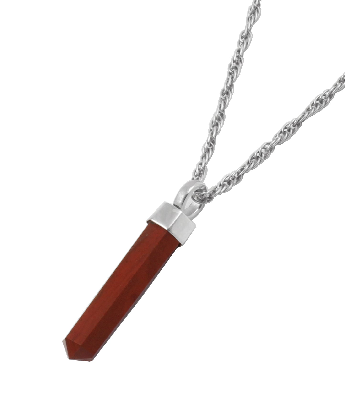 Redjasper Pencil Sterling Silver Pendant