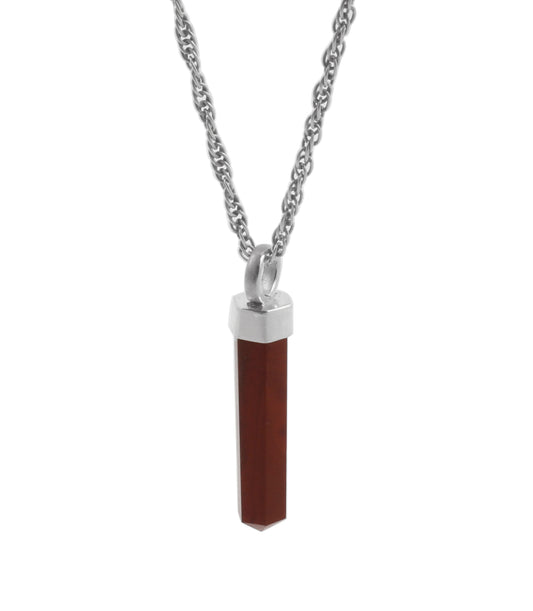 Redjasper Pencil Sterling Silver Pendant