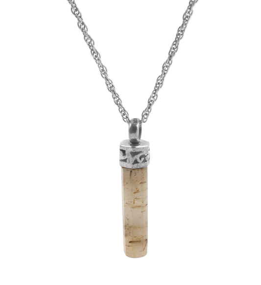 Rutile Pencil Sterling Silver Pendant