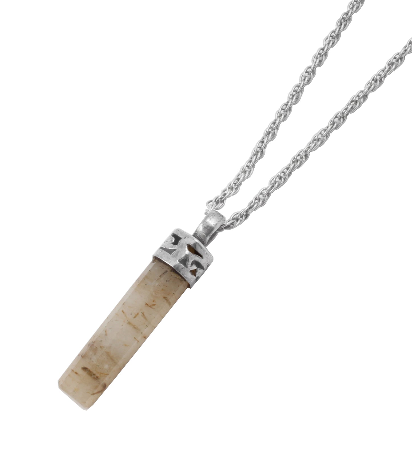 Rutile Pencil Sterling Silver Pendant