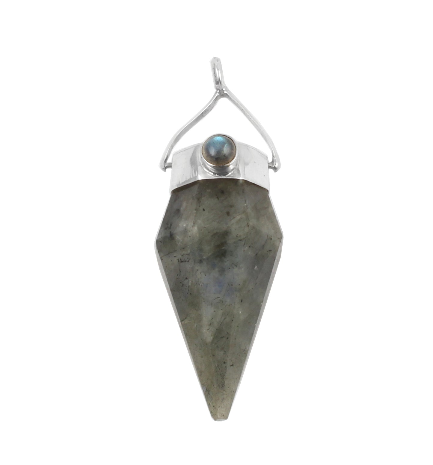 Labradorite Pencil Sterling Silver Pendant