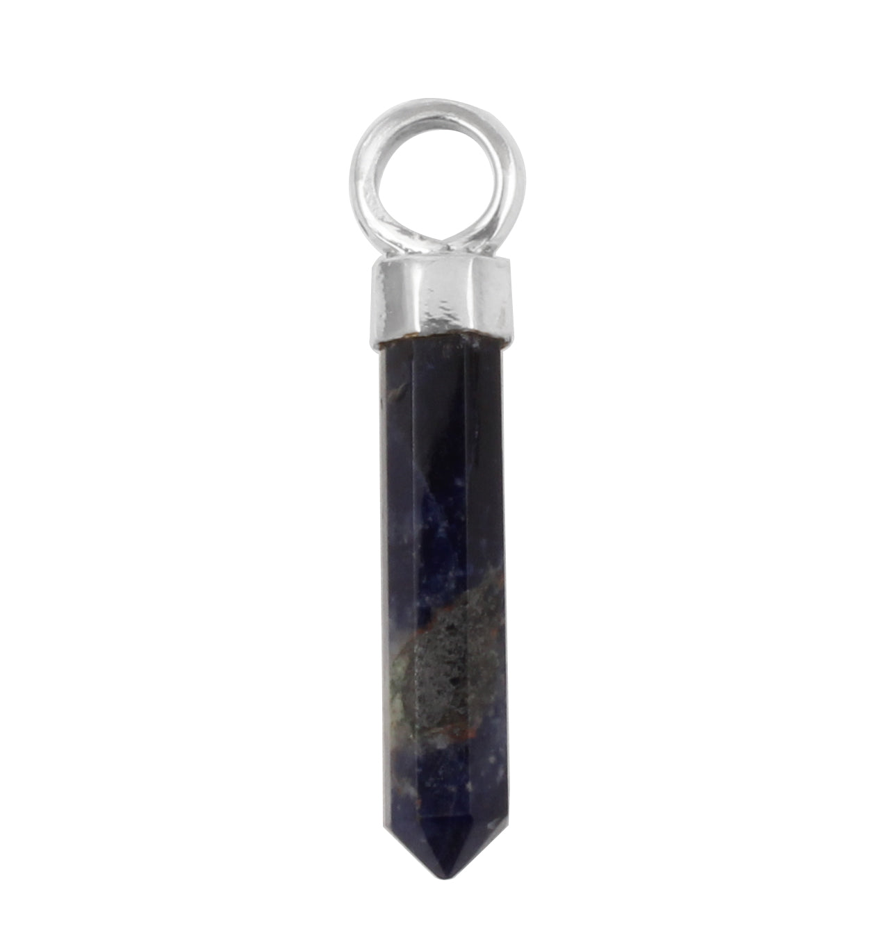 Sodolite Pencil Sterling Silver Pendant