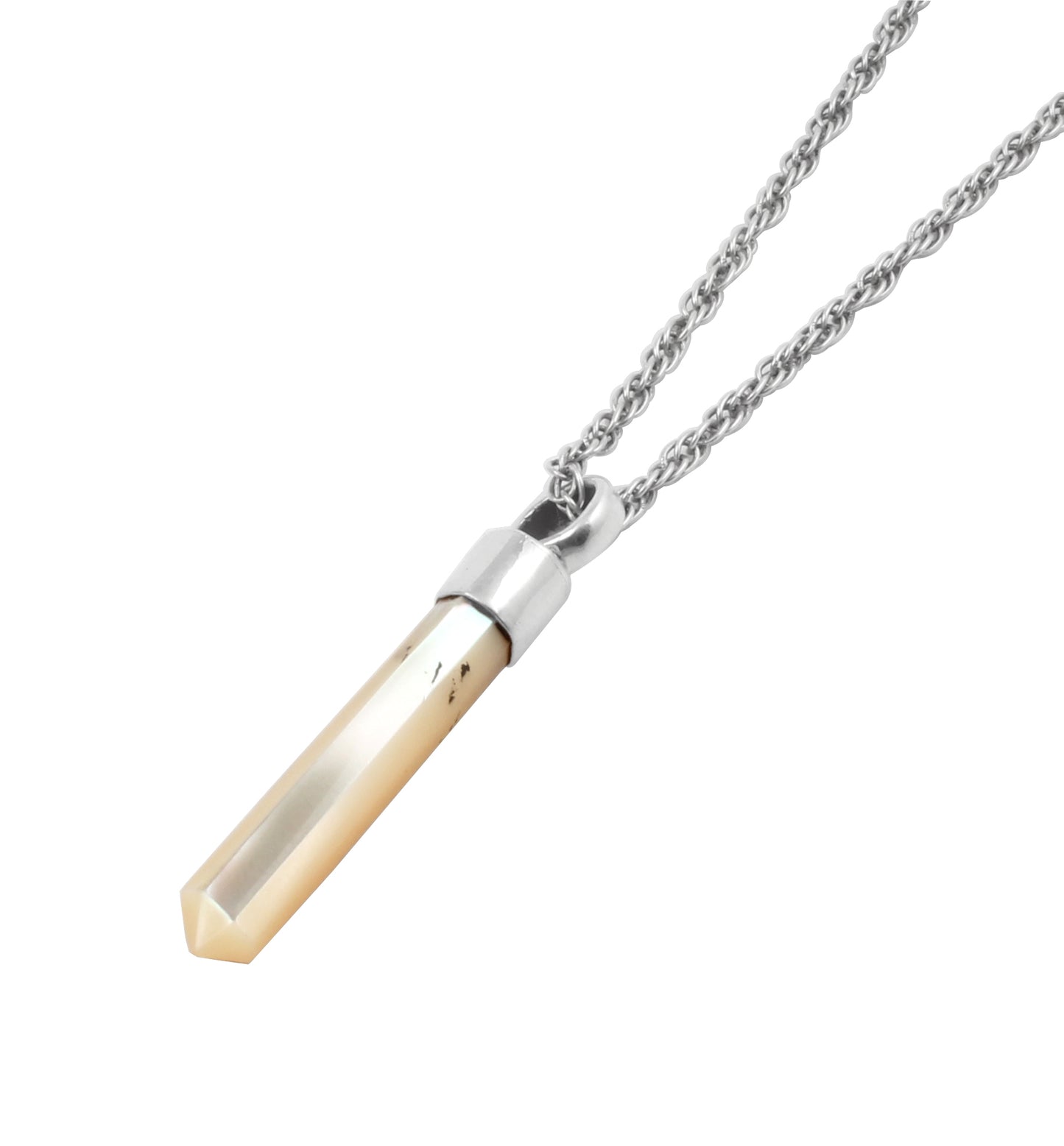 Mother Opal Pencil Sterling Silver Pendant