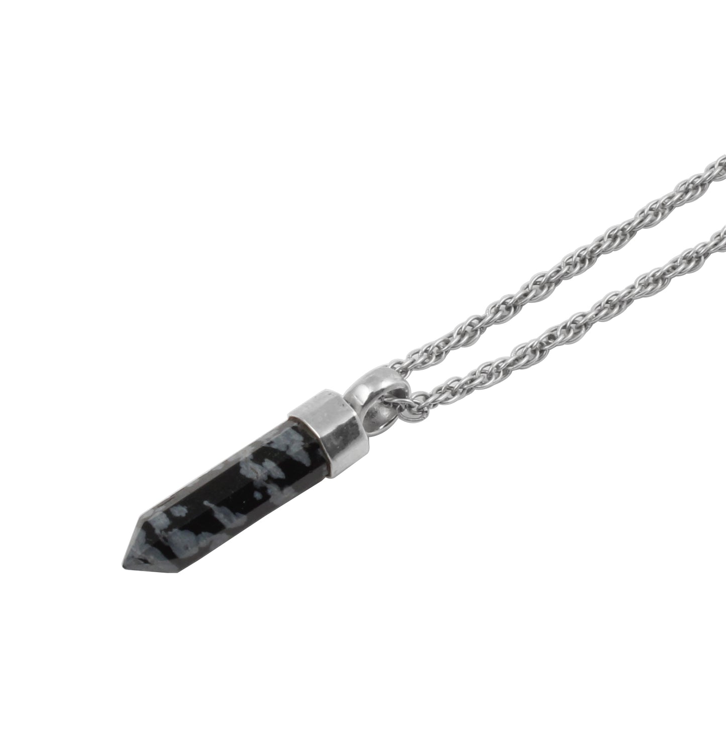 Obsidian Pencil Sterling Silver Pendant