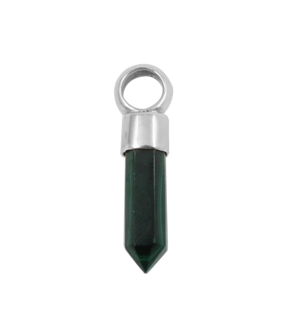 Malachite Pencil Sterling Silver Pendant