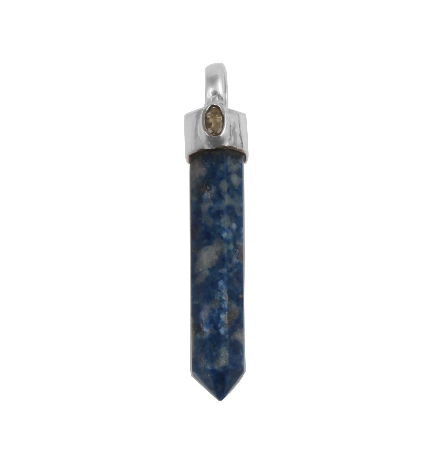 Lapis Pencil Sterling Silver Pendant