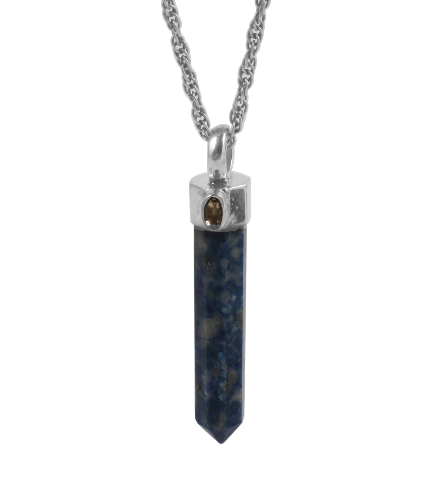 Lapis Pencil Sterling Silver Pendant