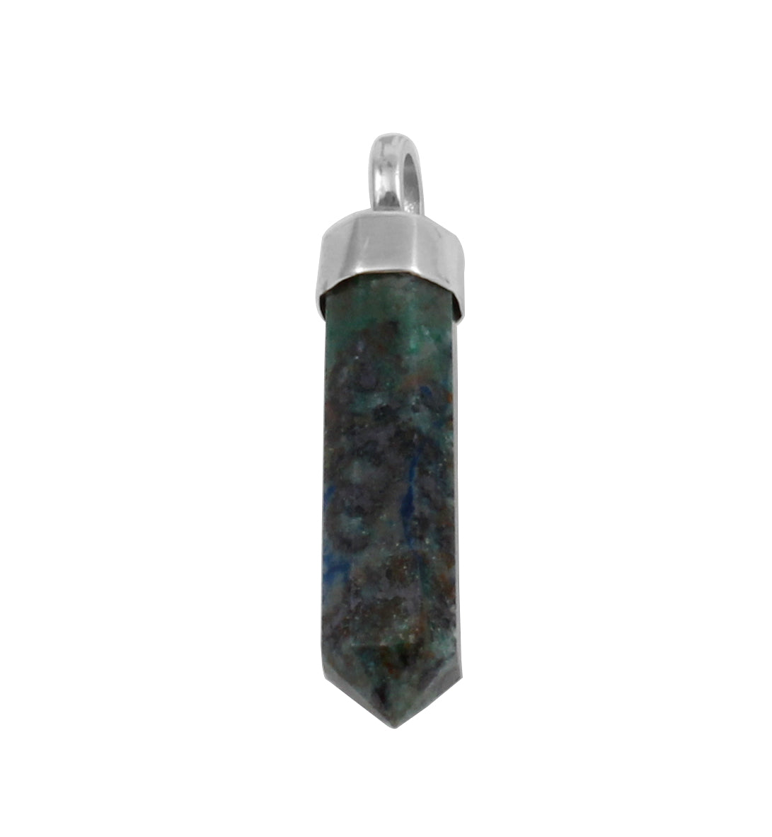 Chrysocolla Pencil Sterling Silver Pendant