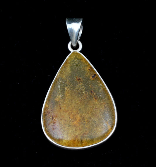 Amber Sterling Silver Pendant