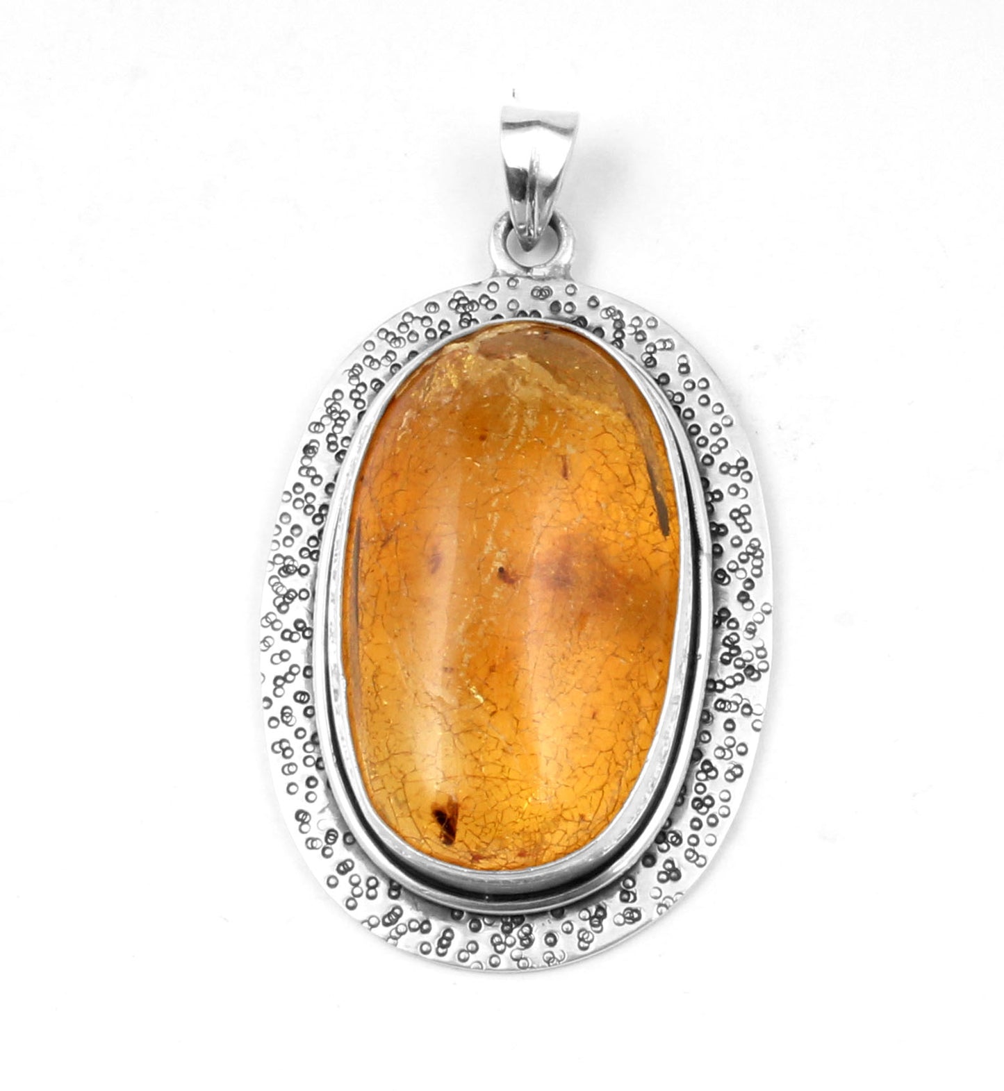 Amber Sterling Silver Pendant