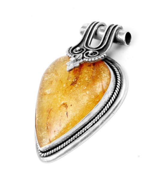 Amber Sterling Silver Pendant