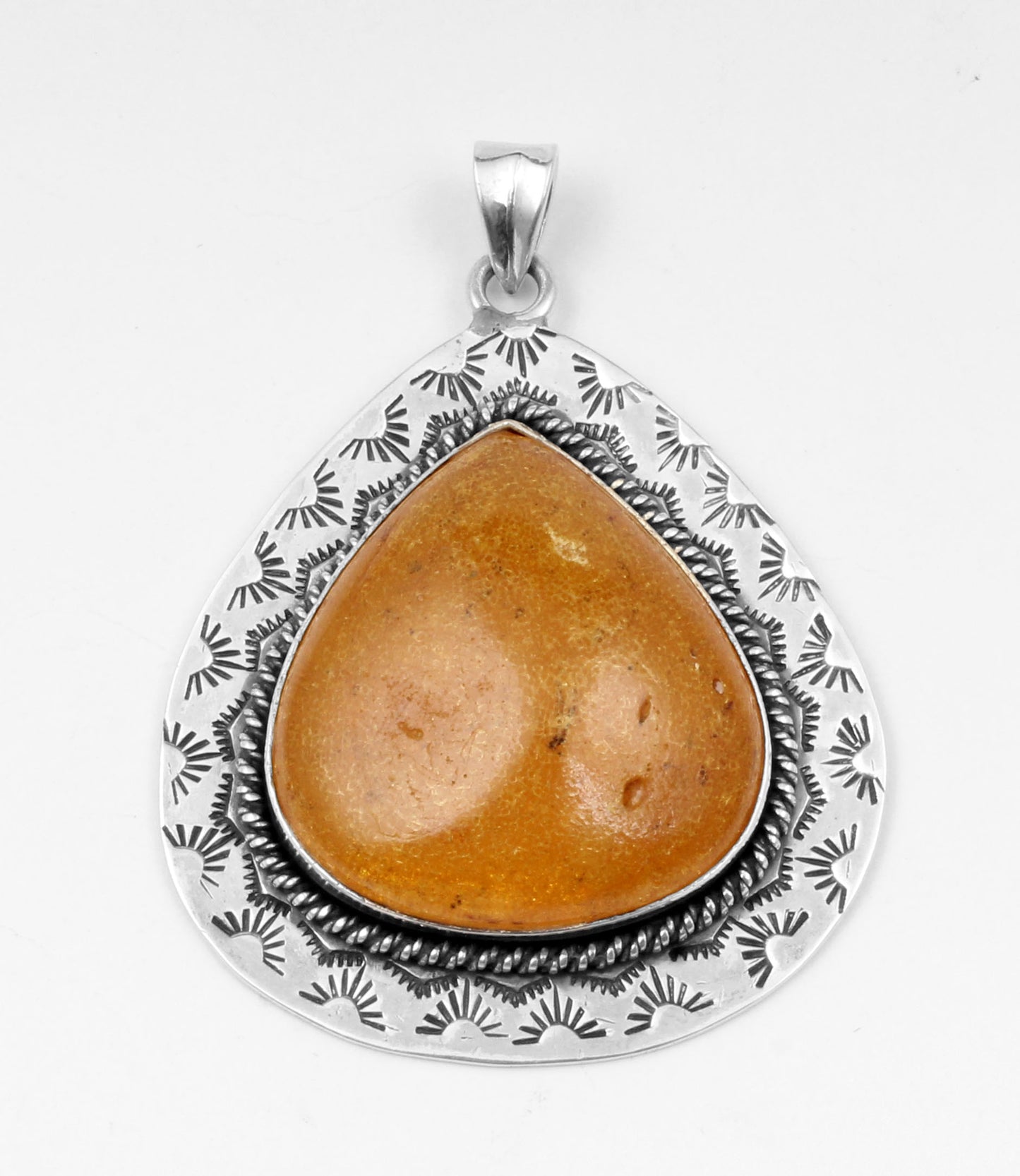 Amber Sterling Silver Pendant