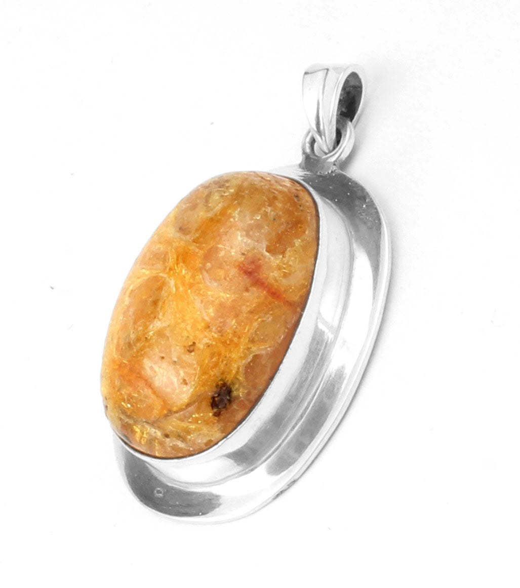 Amber Sterling Silver Pendant