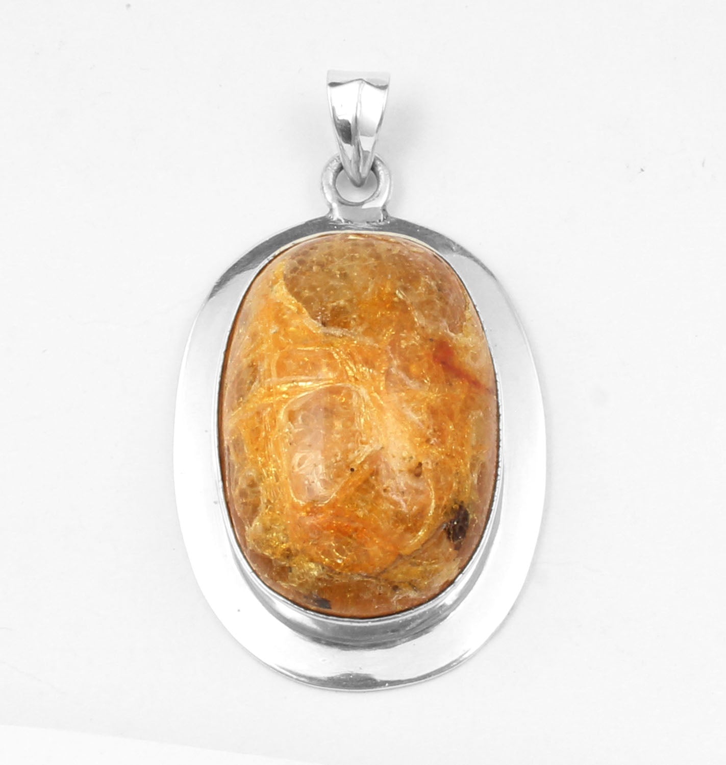 Amber Sterling Silver Pendant