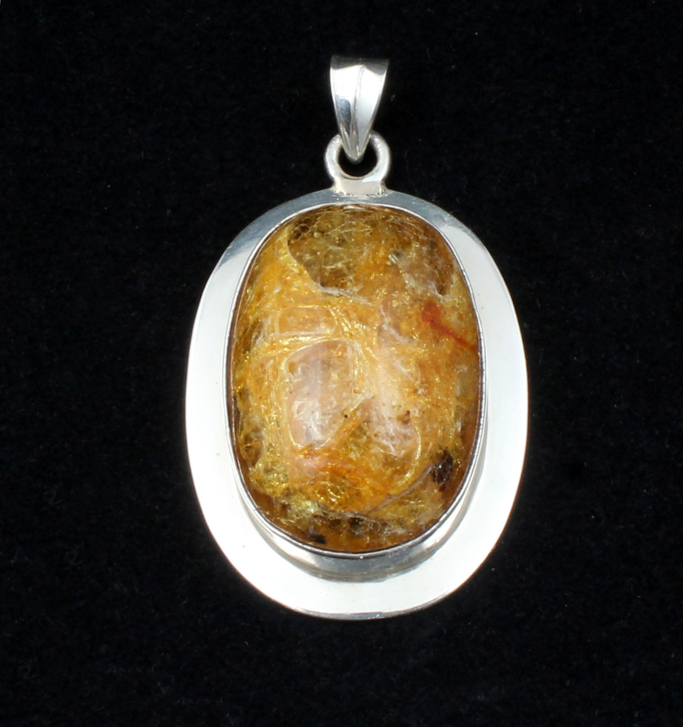 Amber Sterling Silver Pendant