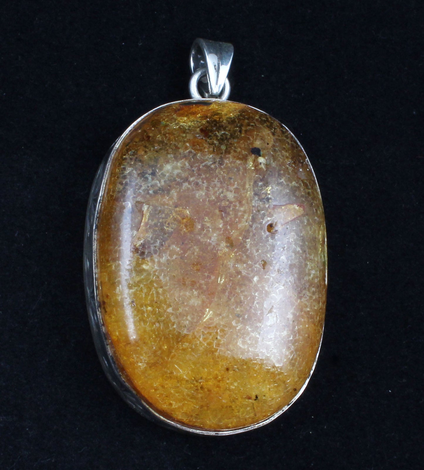 Amber Sterling Silver Pendant