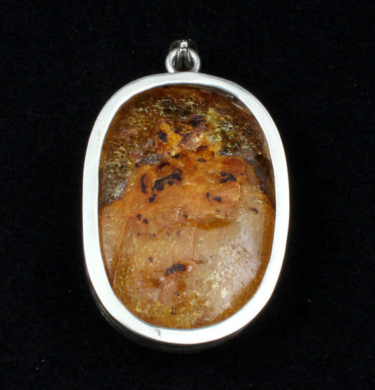 Amber Sterling Silver Pendant