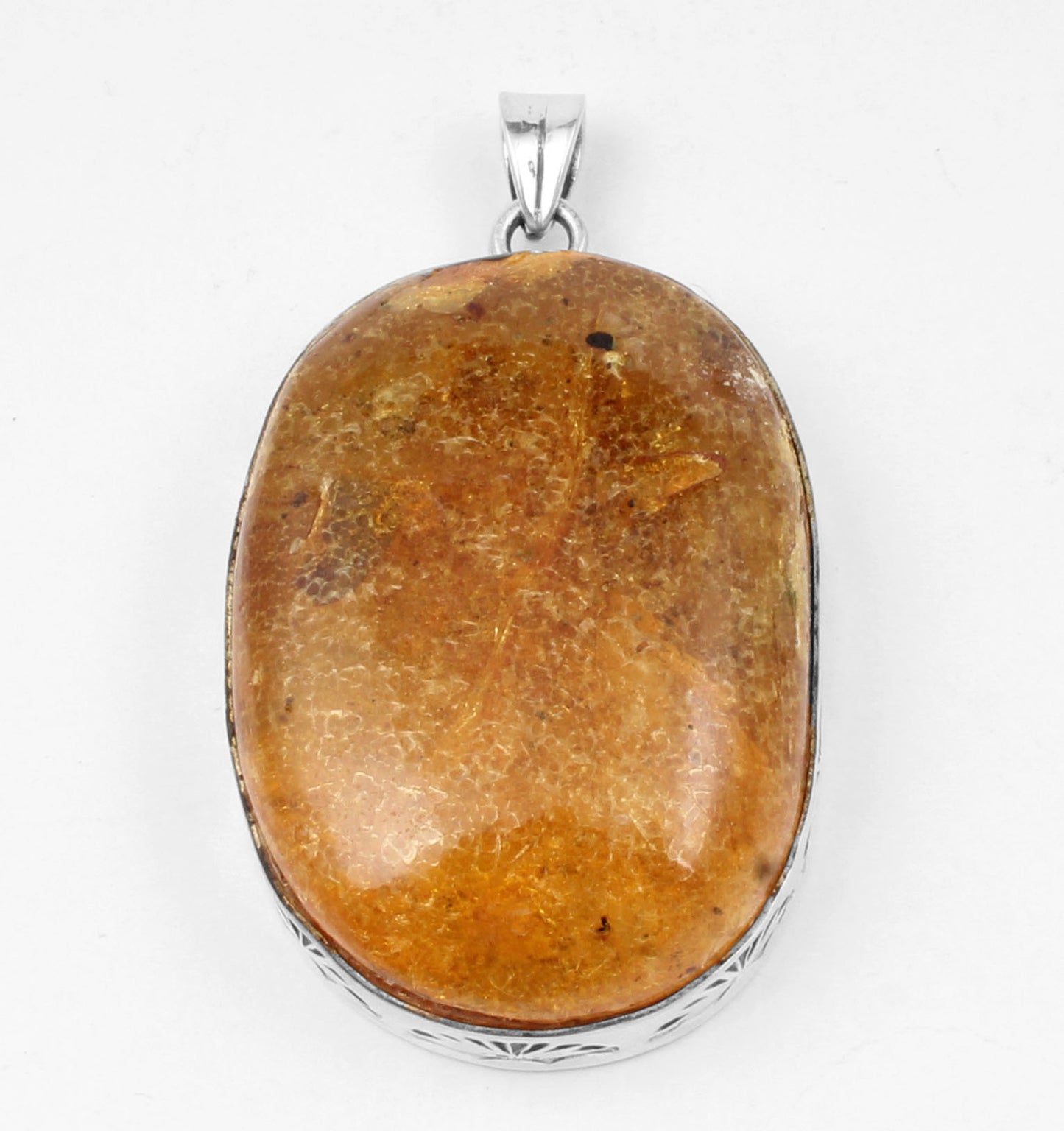 Amber Sterling Silver Pendant