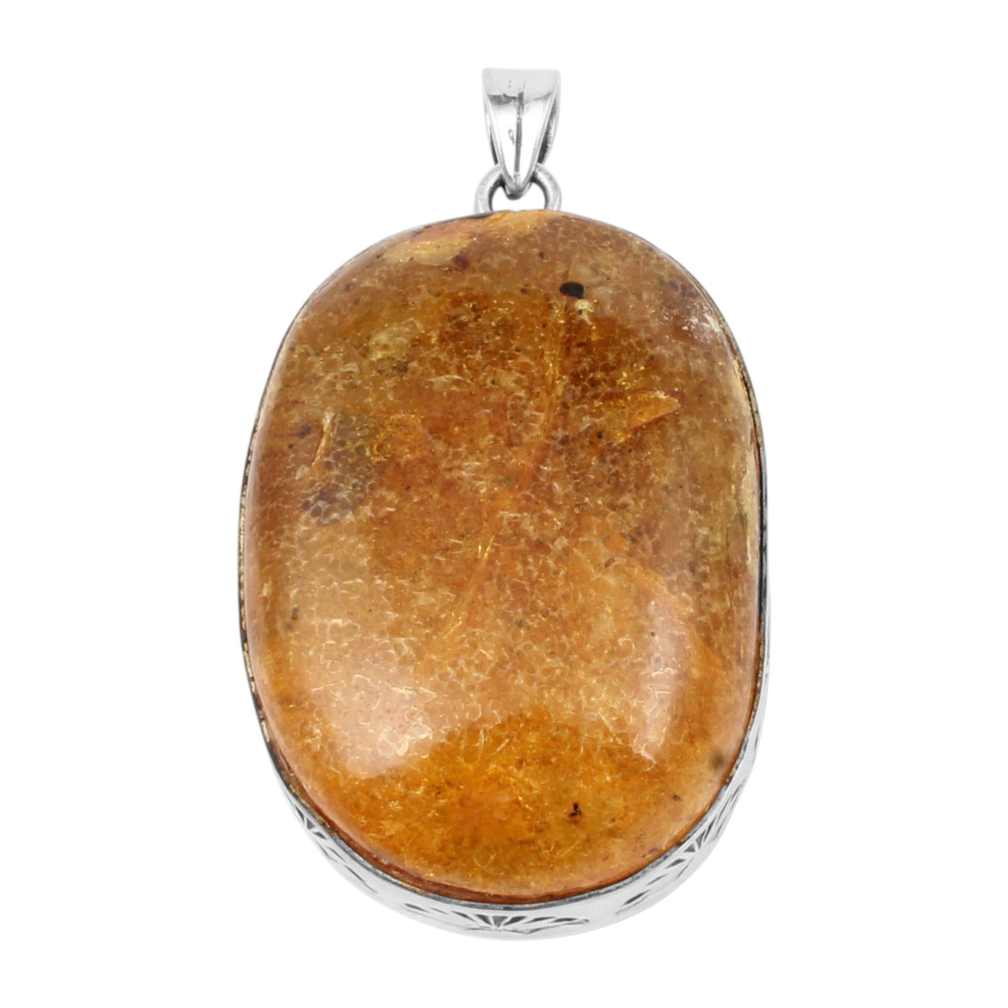 Natural Baltic Amber Pendant 925 Sterling Silver Vintage Bohemian Jewelry Gemstone Handmade Pendant