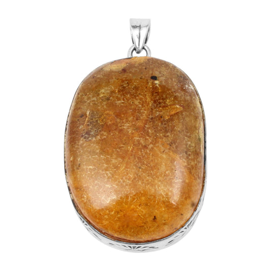Natural Baltic Amber Pendant 925 Sterling Silver Vintage Bohemian Jewelry Gemstone Handmade Pendant