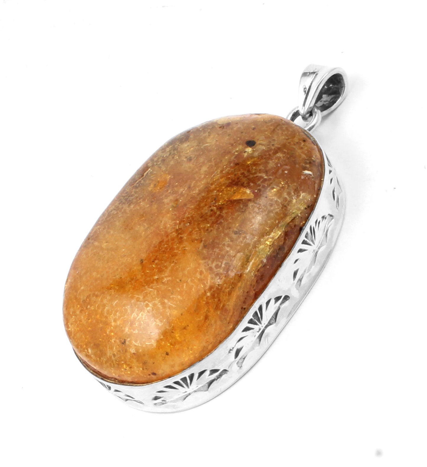 Amber Sterling Silver Pendant